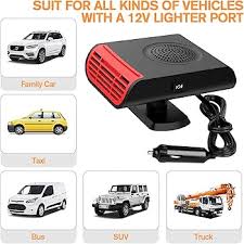 2025 New Car Heater,Fast Heating Defrost Defogger, 2 in1 Fast Heating and  Cooling Fan, Outlet Plug-in Cigarette Lighte,12V Automobile Windscreen  Heater, Heaters
