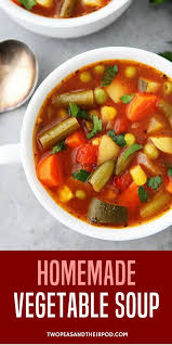 This Easy Homemade Vegetable Soup Recipe Is Comforting Good For You And So Much Better Vegetarian Vegetable Soup Easy Vegetable Soup Homemade Vegetable Soups