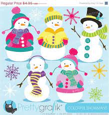 Buy 20 Get 10 Off Snowman Clipart Commercial Use Vector Etsy Snowman Clipart Digital Clip Art Clip Art