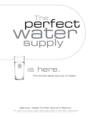 Espring Water Purifier Owner S Manual Manualzz Com