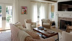 Material Girls Sweet Cottage Style Living Room With White Beadboard Walls And Fre Cottage Living Rooms Living Room Decor Inspiration Cottage Style Living Room
