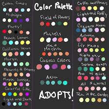 Giant Color Palette Adopt Dump Read Desc Closed By Coolkatadopts Color Palette Challenge Palette Art Color Palette