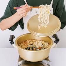 How to cook korean instant ramen. Korean Drama Style Yellow Aluminum Cooking Noodle Soup Pot Instant Noodles Milk Porridge Pot Thickened Double Handle Gas Cooker Soup Stock Pots Aliexpress