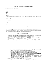 Membuat kontrak kerja selain mempertegas semua kesepakatan kamu dengan klien juga dapat sebelum membuat kontrak kerja untuk proyek kamu berikutnya, kamu perlu tahu poin apa saja yang. Doc Surat Perjanjian Kerja Karyawan Sandy S 02 Academia Edu
