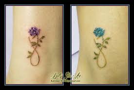 Teeny Little Roses For Carly And Carrie Purple Rose Tattoos Purple Tattoos Small Rose Tattoo