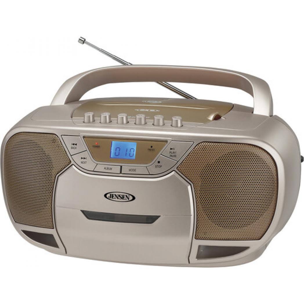 Jensen CD590C Bluetooth Boombox CD Cassette Recorder AM/FM