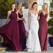 Mori Lee Bridal Gown And Bridesmaids Color Bordeaux Available At Amandasbri Burgundy Bridesmaid Dresses Bridesmaid Dresses Online Beautiful Bridesmaid Dresses