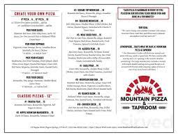Best dining in saint johnsbury, northeast kingdom: Mountain Pizza And Taproom Menu In Pagosa Springs Colorado Usa