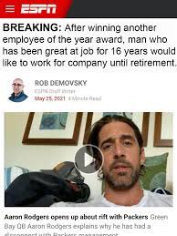 Imagine People Calling You A Diva For Wanting To Keep Your Job Crazy How People Are So Quick To Attack Rodgers For Wanting A Little Job Security Greenbaypackers