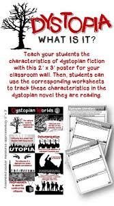 Teach Your Students All About Dystopian Fiction With This Poster And Corresponding Worksheets Literature Lessons Teaching Literature Teaching