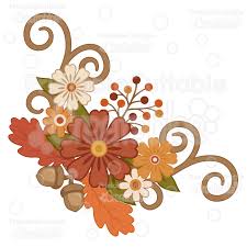 Download Fall Flower Flourish Group Svg Cut Files Clipart