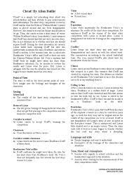 This is a short presentation of a short story written by allan baillie. F2 Short Story Cheat Irony