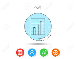 chart icon graph diagram sign demand growth symbol calendar