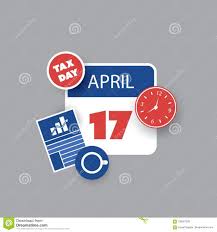 Tax Day Reminder Concept Calendar Design Template Usa