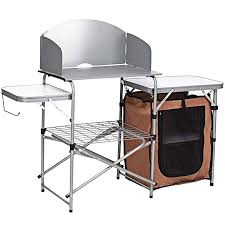 Giantex Folding Grill Table With Storage Lower Shelf And Windscreen Aluminum Folding Cook Station Quick Set Up And Lightwei Grill Table Bbq Table Camping Table