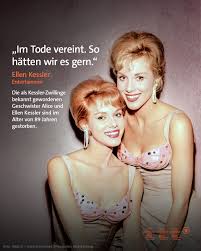 Die international bekannten S?ngerinnen und T?nzerinnen Alice und Ellen  Kessler sind im Alter von 89 Jahren in ihrem Wohnhaus in Grünwald bei  München gestorben. Nach Angaben aus Agenturberichten best?tigte die  Münchner Polizei