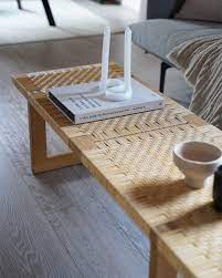 Repurposed coffee table upholstered bench. Carl Hansen Son The Versatile Bm0488 Table Bench Design Expertly Crafted In Oak Heartwood With Cabinetry Joints Rounded Edges And A Double Woven Wicker Seat The Soulful Standalone Piece Is Perfect