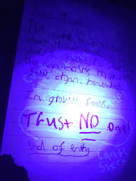 Yesterday I Went To The Shop And Bought What I Needed But On The Way Out I Saw Some Invisible Ink Pens That Only Work In A Black Light I Saw It Had A