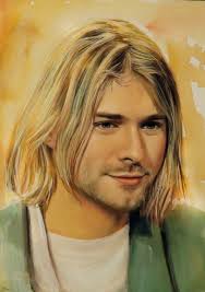Kurt Cobain Watercolor Portrait 💛💛💛
