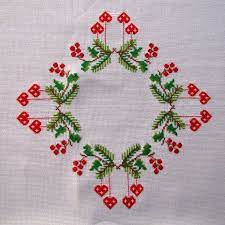 Vintage Linen Tablecloth Embroidered Cross Stitch Swedish Vintage Linen Tablecloths Cross Stitch Patterns Christmas Cross Stitch