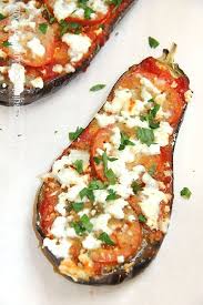 Eggplant Parmesan With Roasted Eggplants And Feta And Fresh Basil Healthy Recipes Veggie Dishes Vegetarian Dishes