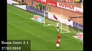 #forzainter #inter #triplete2010 gol milito vs roma 2010 inter roma finale coppa italia. Roma Inter 2 1 27 03 2010 Gol Toni Youtube