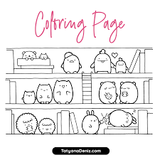 Find all the coloring pages you want organized by topic and lots of other kids crafts and kids activities at allkidsnetwork.com. Free Coloring Page Featuring Kawaii Animals In Different Poses