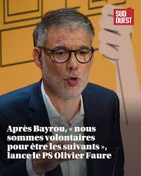 Futur Premier ministre : après Bayrou, « nous sommes volontaires pour être  les suivants », lance le PS Olivier Faure 🔗https://l.sudouest.fr/599h