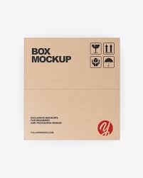 Download Kraft Box Mockup In Box Mockups On Yellow Images Object Mockups PSD Mockup Templates