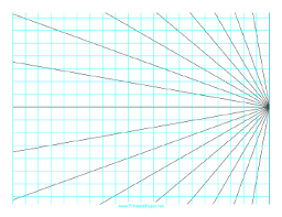 Printable Perspective Grid 1 Point Right Landscape Perspective Image Composition Grid Paper