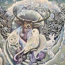 I used winter solstice once again to create an art nouveau inspired piece. Winter Solstice Painting By David Sockrider