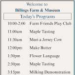 Today’s Schedule at Billings Farm & Museum