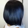 Shoulder Length Short Black Hair With Highlights