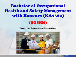 The occupational safety and health act 1994 or act 514 provides the legislative framework for the safety, health and welfare among all did you know that the first job relating to occupational safety in malaysia was established in 1878 when mr william givan was appointed as machinery inspector? Bachelor Of Occupational Safety And Health Management