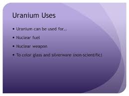 Uranium is a chemical element (a metal) on the periodic table. Uranium Emily Seelinger Description Of Uranium Nuclear Energy Is Energy In The Nucleus Core Of An Atom Atoms Are Tiny Particles That Make Up Every Ppt Download