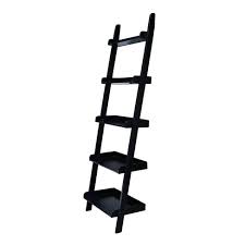 Maybe you would like to learn more about one of these? 75 5 5 Tier Solid Wood Leaning Bookshelf Black International Concepts Target