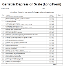 Geriatric Depression Scale Long Form Medworks Media
