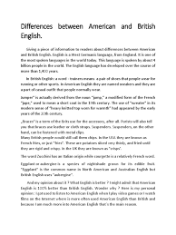 Maybe you would like to learn more about one of these? Differences Between American And British English Docx