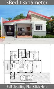 Home Design Plan 13x15m With 3 Bedrooms Home Ideas Home Design Floor Plans Small House Design Plans House Construction Plan