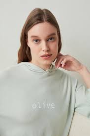 Light Mint Olive Hood Sweatshirt PNYO2ODS22IY-MN3