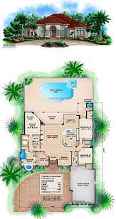 Mediterranean House Plan 1 Story Tuscan Style Waterfront Floor Plan Mediterranean House Plans Beach House Plans Mediterranean House Plan