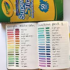 Crayola Marker Swatch I Have The 50 Pack From Adult