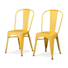 Set Of 2 Carlisle High Back Metal Dining Chair Yellow Threshold Metal Dining Chairs Metal Farmhouse Chairs Dining Chairs