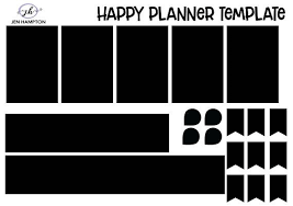 Happy Planner Sticker Template Psd Instant Download Planner Happy Planner Planner Stickers Happy Planner Printables