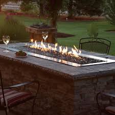 In a classic stone design the ridgecrest lp gas fire pit column warms up your outdoor decor in style. Carol Rose Ol60tp10p 60 Inch Outdoor Linear Fire Pit Propane Gas Ol60tp10p