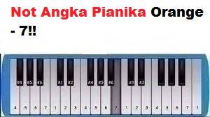 Not Angka Pianika Orange 7 Calonpintar Com