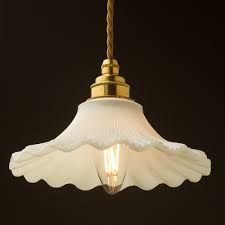 Shop lighting with confidence & price match guarantee. 195mm White Glass Petticoat Shade Pendant