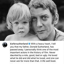 Canada's Kiefer Sutherland penned a heartbreaking tribute to his beloved  father, legendary actor Donald, after his death at age 88 😢 📸: Kiefer  Sutherland