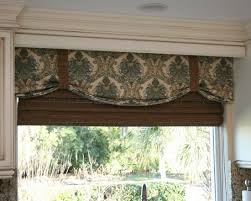 Amazing Kitchen Window Valances Faux Shade For Kitchen With Valance Behind Wood Trim And Over W Kitchen Window Treatments Kitchen Window Valances Window Decor
