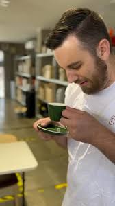 Jed's first Puppucino ☕️ A wee visit from the infamous Jed last week. Such  a good boy, he deserved a wee treat (milk foam- less hot). I didn't want to  waste the